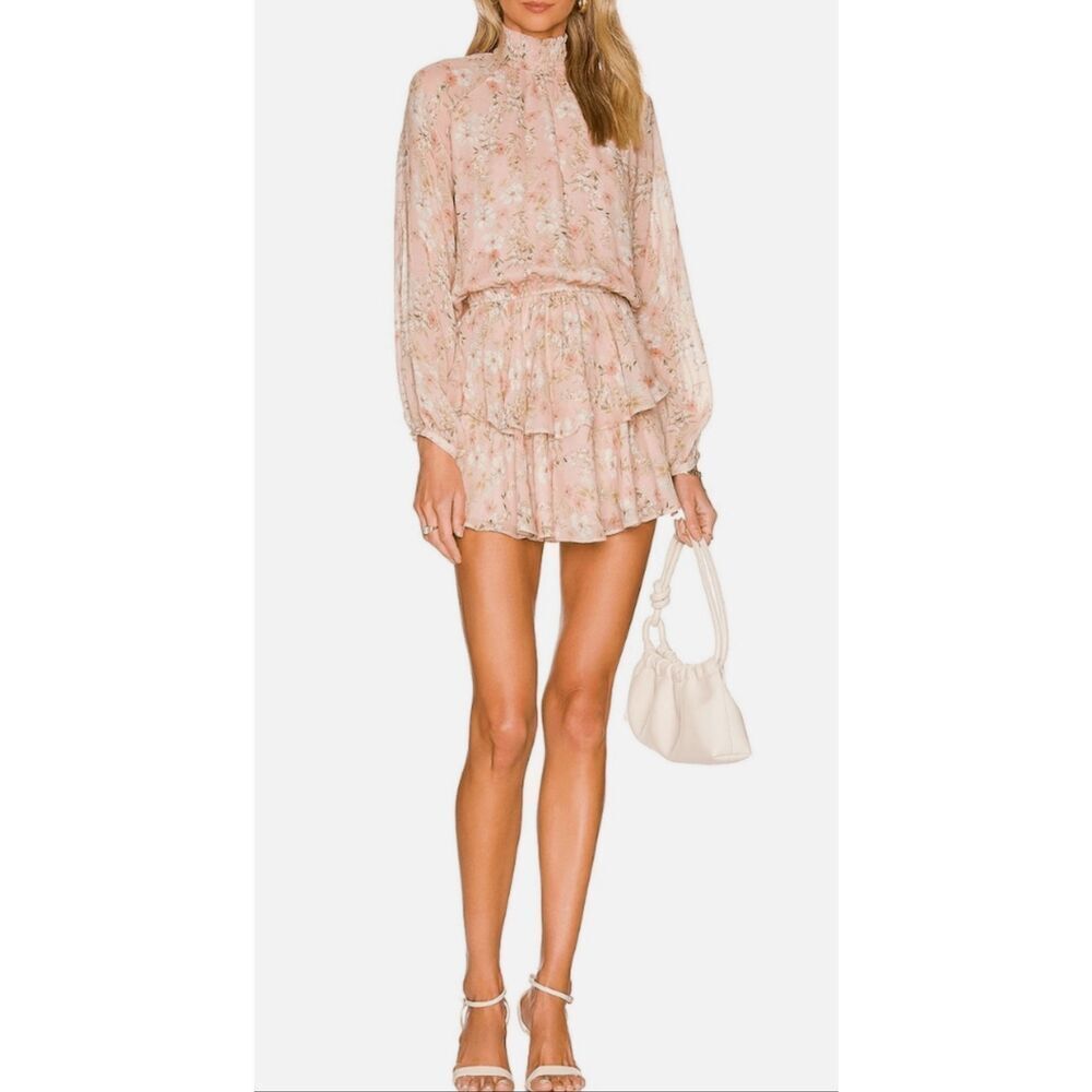 Yumi Kim Class Act Chiffon Ruffle Tiered Mini Dress Women's Large
